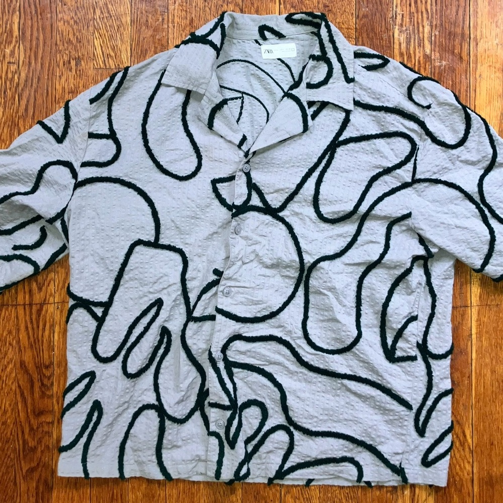 Gray Patterned Men's Shirt